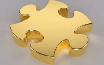 Puzzleteil aus Gold