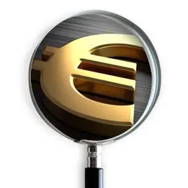 Ein goldenes EURO-Symbol